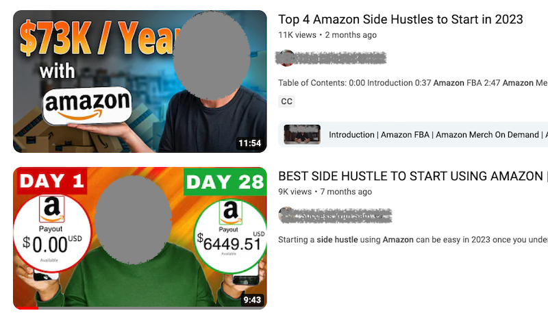 amazon side hustle scammers